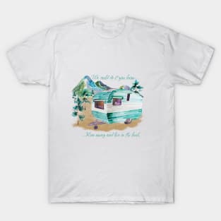 Watercolor Retro Vintage Camper Caravan T-Shirt